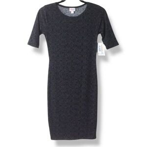 LULAROE Thistle Print Scoop Neck Short Sleeve Julia Fitted Dress